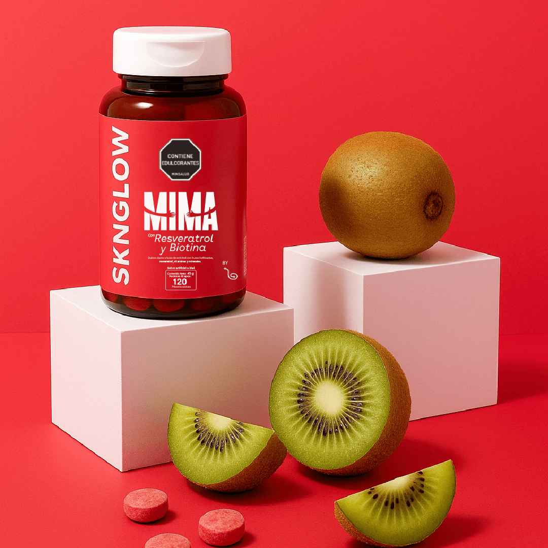 MIMA SKNGLOW - 120 Masticables sabor Kiwi