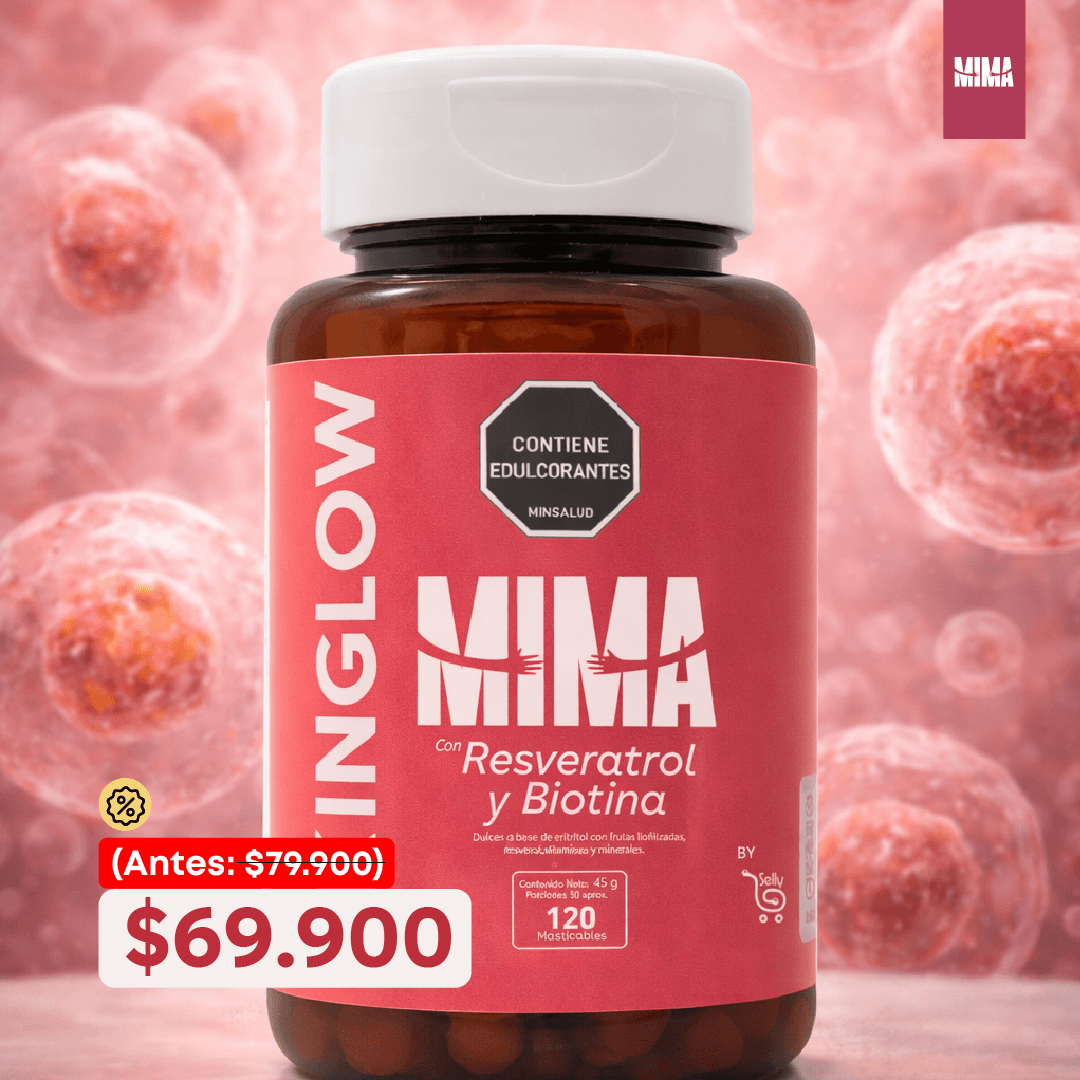 MIMA SKNGLOW - 120 Masticables sabor Kiwi