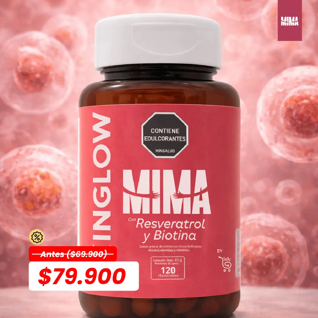 MIMA SKNGLOW - 120 Masticables sabor Kiwi