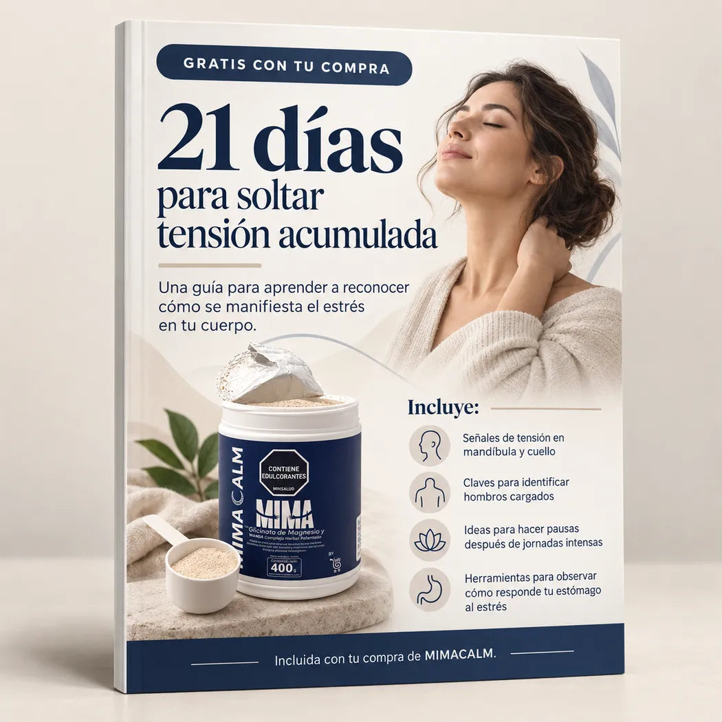 Guía digital gratis con tu compra de MIMACALM: 21 días para soltar tensión acumulada