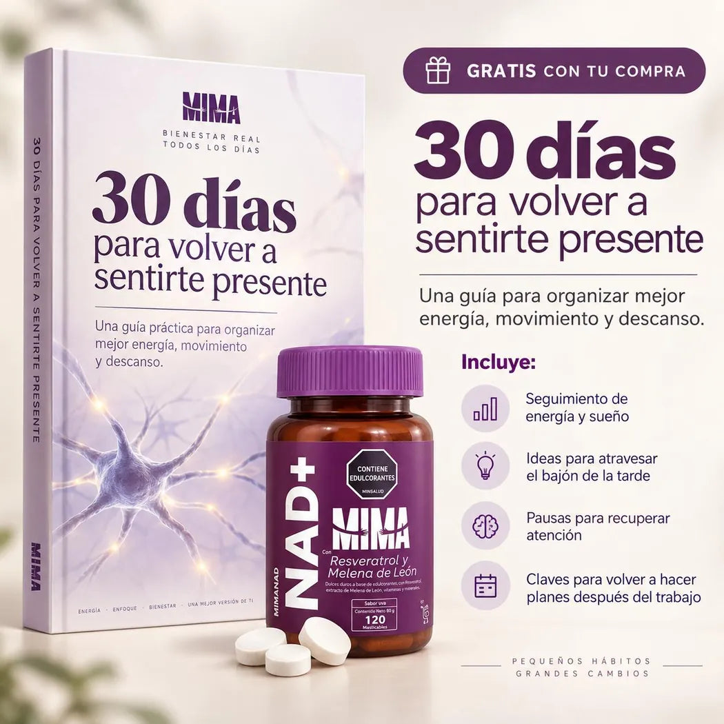 Guía digital gratis con tu compra de MIMANAD: 30 días para volver a sentirte presente